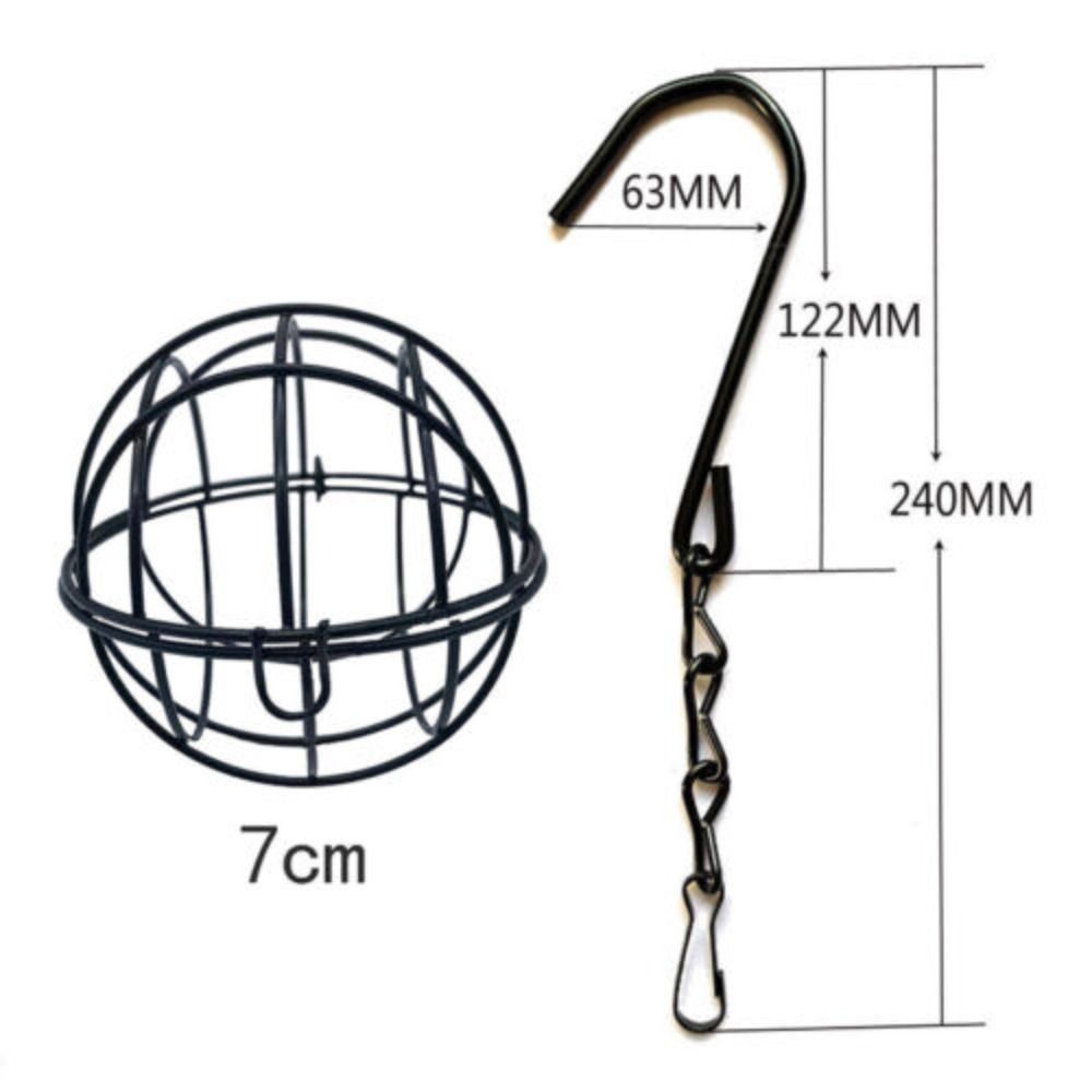 2/4X Декоративная кормушка для птиц в виде диких животных, толстый шар, металлический подвесной держатель для сада и улицы