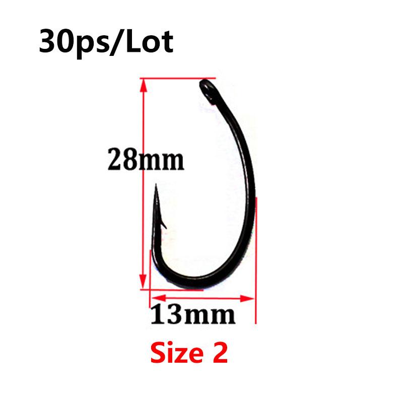 100 шт., крючки для ловли карпа с изогнутым хвостовиком, колючие, химически заточенные, крючки для ловли карпа, матовый черный, 100 шт.