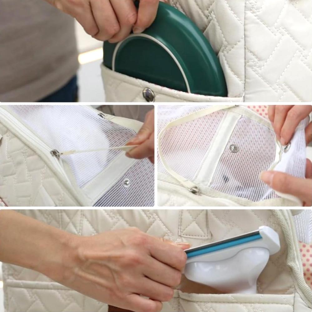 Pet cat carrying bag Escape free portable multi-function pet bag Large capacity breathable cross-body bag portable soft bag zwq