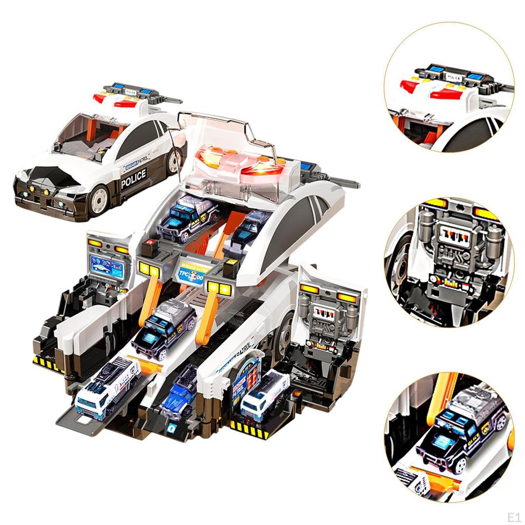 Набор игрушечных машин для детей, гоночный трек для грузовиков, креативный, деформация с 6 маленькими