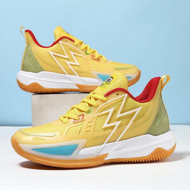 Кроссовки Губка Боб для мужчин и женщин с низким верхом, дышащие, нескользящие, износостойкие, амортизирующие, легкие, с мягкой подошвой, студенческие, светящиеся