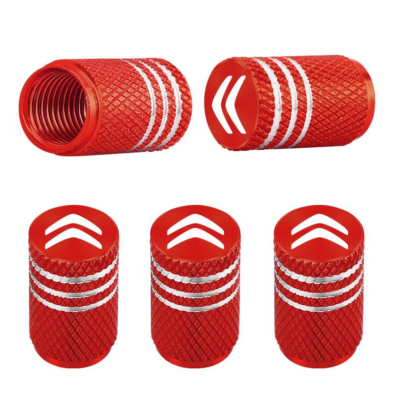 5PCS Aluminium Car Tire Valve Stem Caps Cover For Citroen C5X C6 DS C3-XR C4L C4 C1 C5 C6 VTS C-ELYSEE Auto Accessories amb123