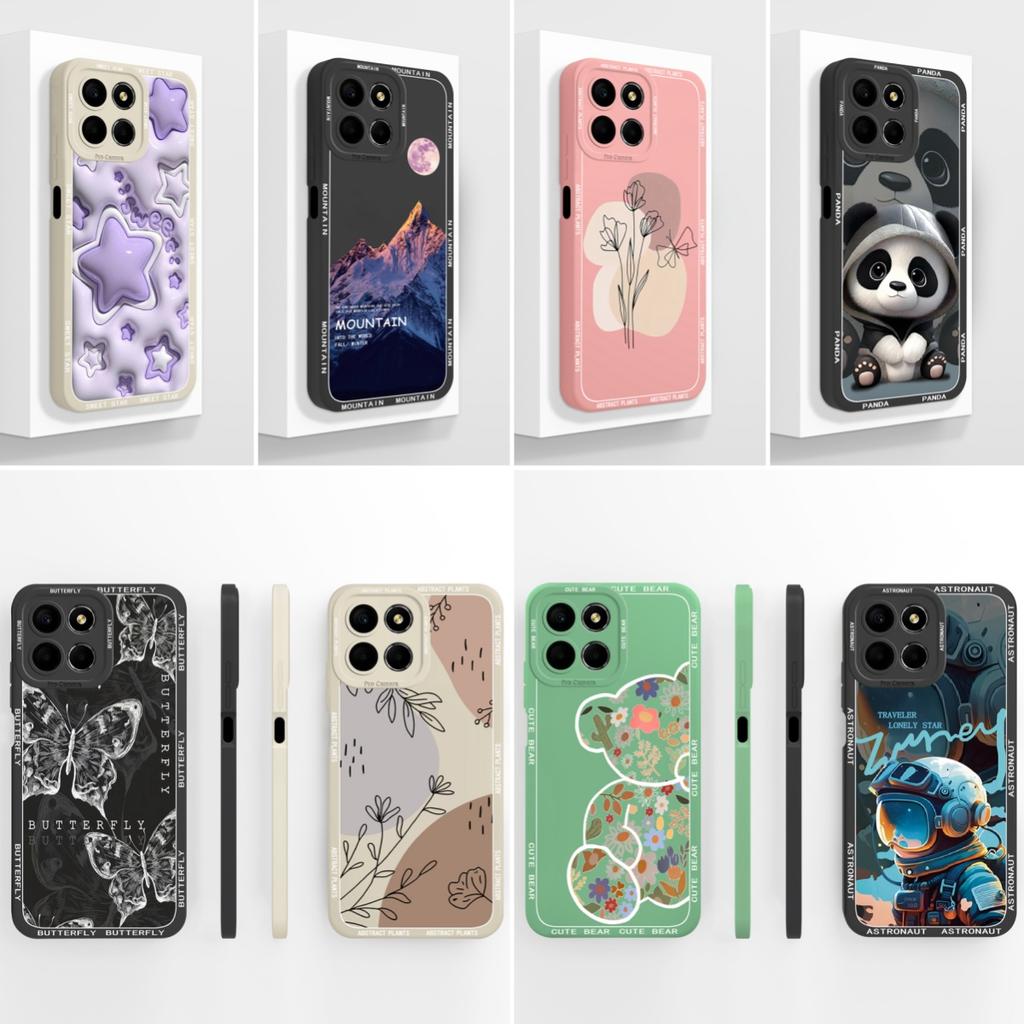 Чехол для Honor X8 X8A Креативный Аниме Полный Защитный Мягкий Жидкий Силикон Задняя Крышка для Мобильного Телефона Для Huawei Honor X 8 5G Защитные
