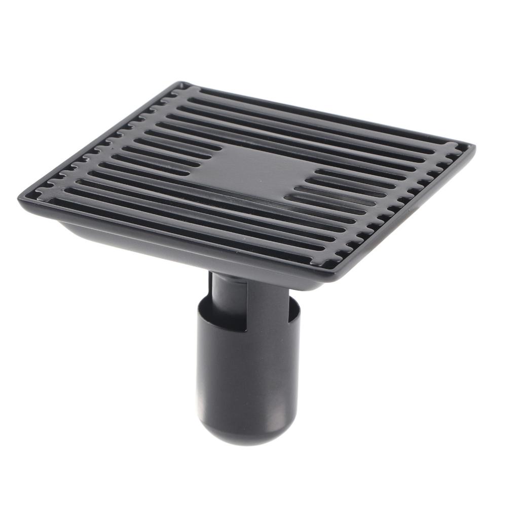 Shower Floor Drain with Removable Cover Grille SUS304 Stainless Steel Bathroom Supply 12x12cm