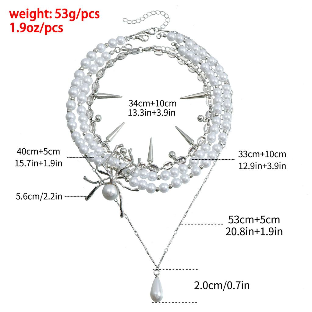 Ожерелье Dark Spider Heavy Industries, многослойное колье в стиле гот-панк, винтажная цепочка на ключицу