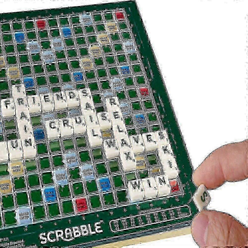 Роскошный набор Scrabble с фиксирующимися фишками для семейных развлечений_fosm