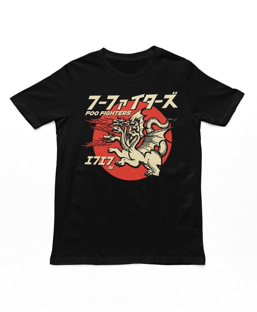 Foo Fighters Many Dragons Mens T Shirt Music Classic Band Rock Tee New Black Unisex T-Shirt