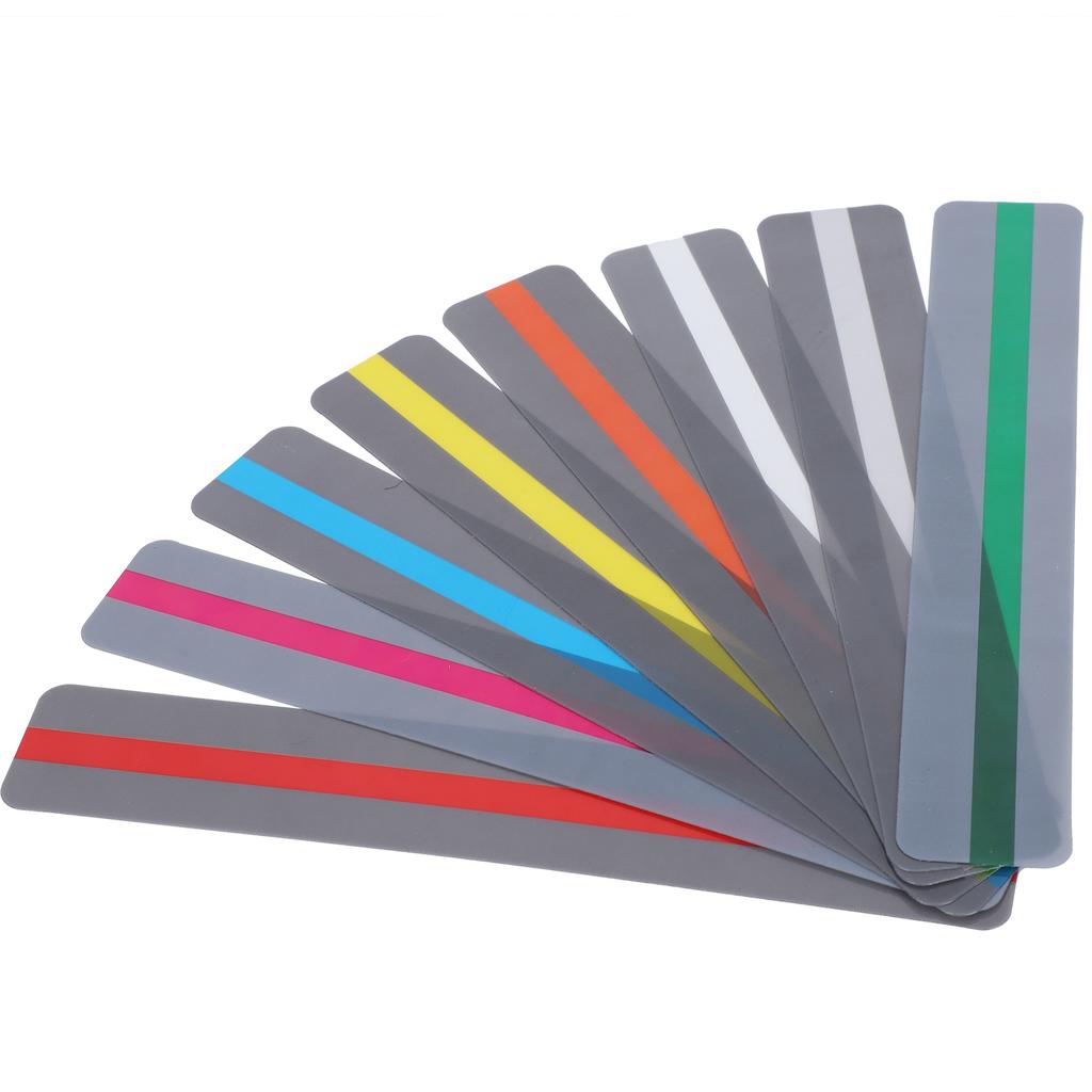 8 шт. полоски для чтения с направляющей подсветкой цветные накладки закладки пластиковый инструмент маленький