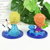 2Pcs/Set  Frozen Anime Figures Room Decoration Accessories Cartoon Anna Elsa Princess Doll Model Toys Kids Birthday Gift