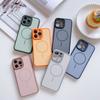 Контрастный цвет кожи теплоотводящая магнитная притяжка подходит для iphone17ProMax фланелевый чехол для мобильного телефона Apple 16 защитная крышка с мелкими отверстиями