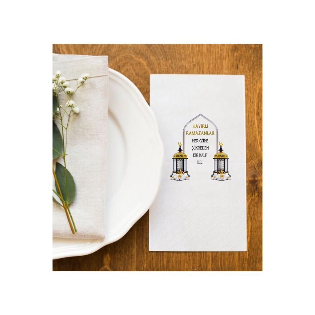 Счастливого Рамадана, специальная печатная салфетка для ифтара, презентационная салфетка для столов в Рамадан, 20 штук