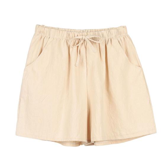 Высокая талия эластичный пояс карманы шнуровка женские шорты летние широкие штанины бег повседневные