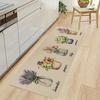 Дизайн Лаванда и Тюльпаны Кухонный Коврик для Пола , Декоративный Фланелевый Ковер для Зоны Раковины Прачечной Столовой