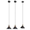 3Set E27 Industrial Ceiling Light Black Wrought Iron Ceiling Light Corridor Light for Outdoor