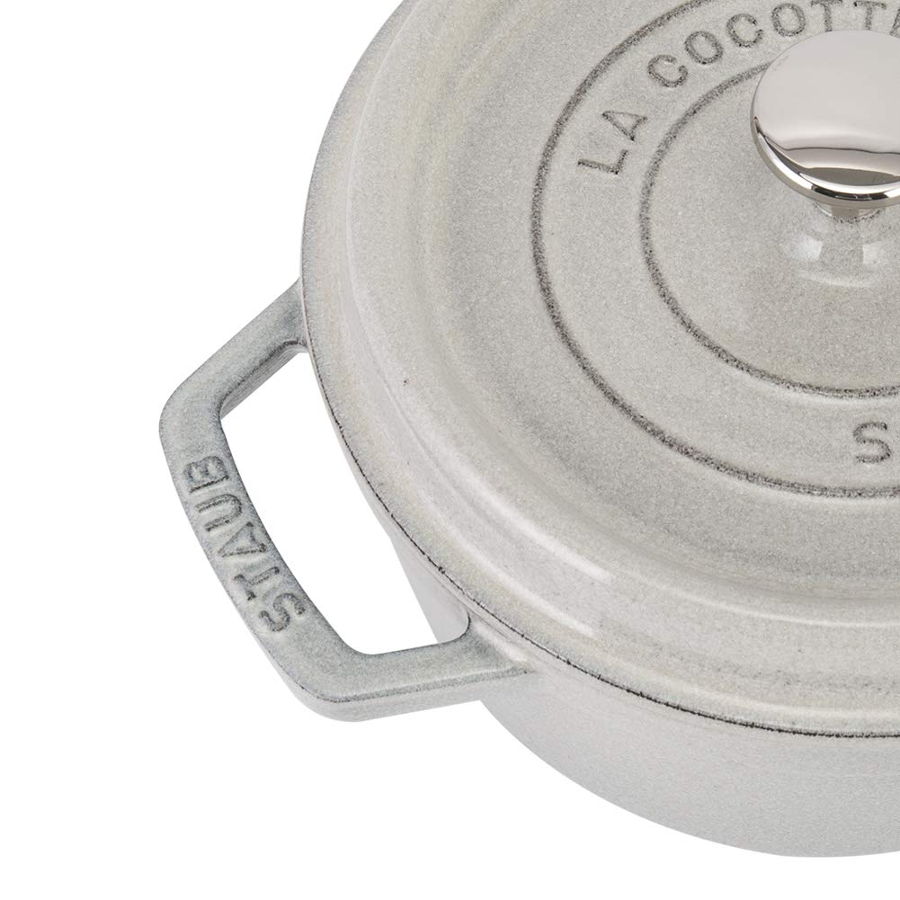 Staub Pico Cocotte круглый 20 см горшок для кампани эмалированный горшок Rund Brater blanco trufa горшок посуда кухонная утварь [Staub Pot] (Белый трюфель)