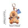 Funny Capybara Key Ring Soft Cartoon Animal Keychain Brown Plush Sport Pendant  Girls