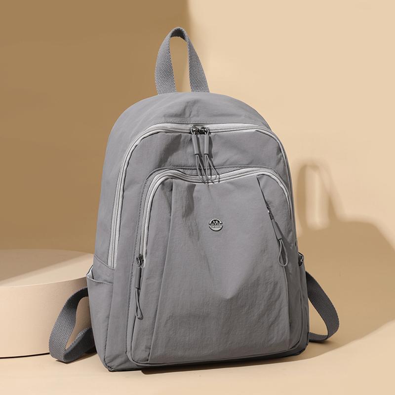 Студенческая школьная сумка однотонный женский дорожный рюкзак большой емкости