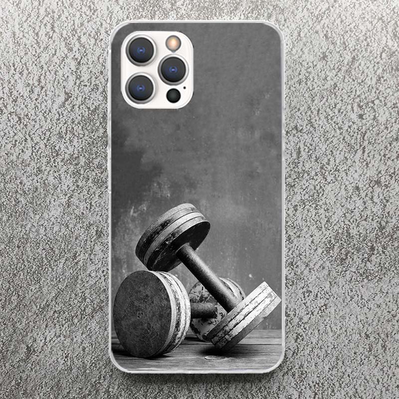 Bodybuilding Gym Fitness Muscle Print Soft Case for iPhone 17 Air 16 16E 15 14 Plus 13 Mini 12 11 Pro Max Phone Shell SE 7 8 Pat