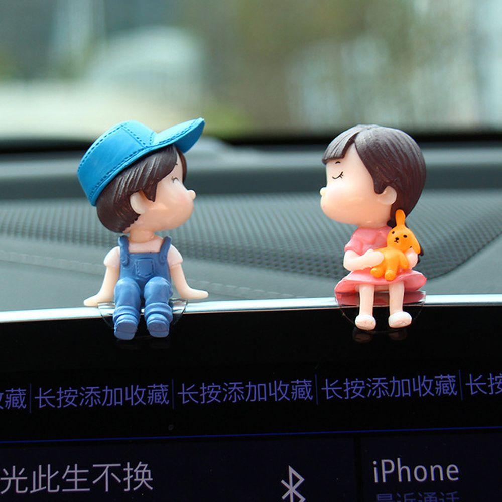 Dashboard Figure Cute Creative Cartoon Couples Car Decoration Balloon Ornament Action Figure
