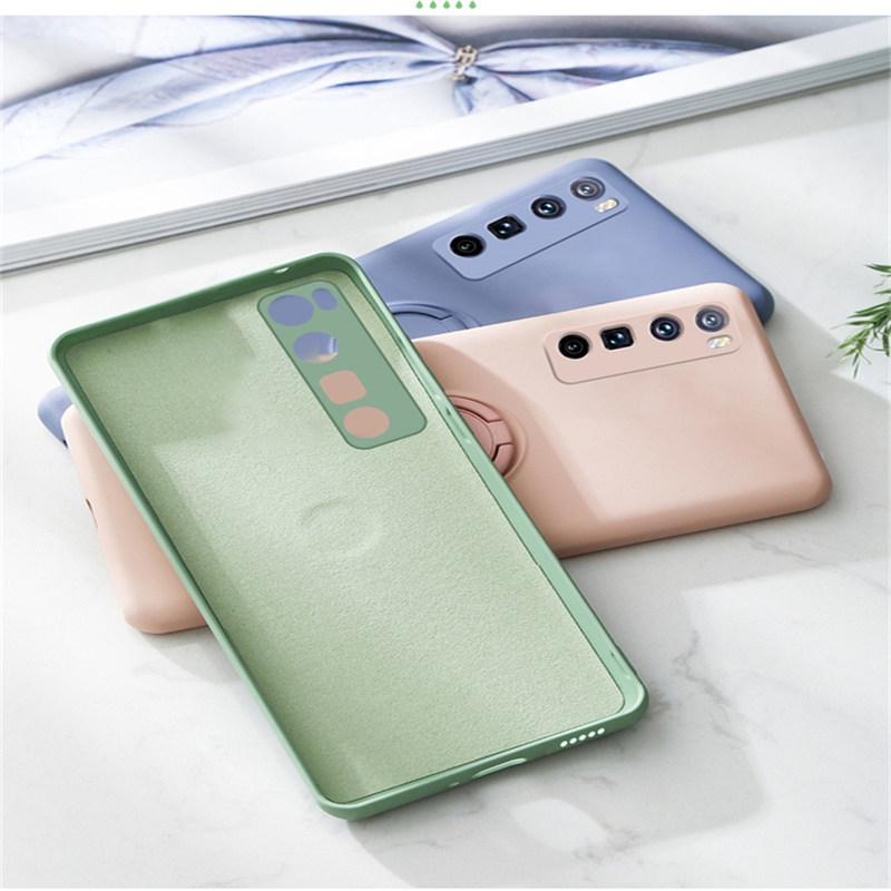 Ультратонкий силиконовый чехол с магнитным держателем для телефона Samsung Galaxy S20 Plus Ultra Note 20 Plus Ultra Stand Ring Bracket Cover