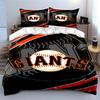 "Baseball Theme with GIANTS Logo Design" Print Bedding Set Duvet Cover Pillowcases (1* Duvet Cover 2* Pillowcases Do Not Include Comforter)