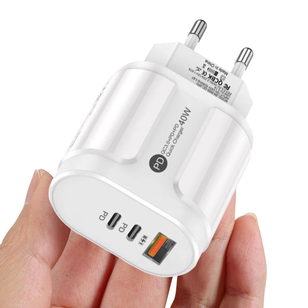PD33W GaN QC3.0 Многопортовое EU Зарядное устройство 9V/12V Адаптер Быстрой Зарядки