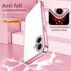 For iPhone 16 Case Electroplating Frame Soft TPU Phone Cover - Pink