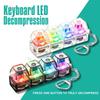 Led Light-Up Keychain Keyboard Clickable Button Fidget Toy For Stress Anxiety Relief Portable Desk Accessory Office Decor Gift
