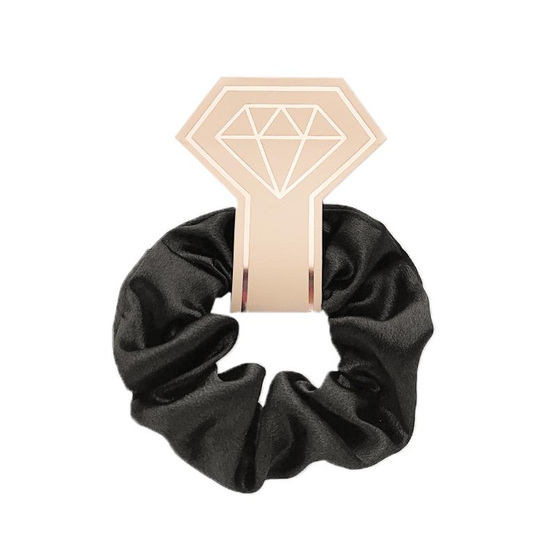 Satin Pig Large Intestine Hair Band Solid Color Fabric Head Flower European and American Headrope Rubber Band Hair Accessories