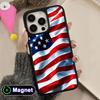 США Флаг Америки Матовая поверхность Чехол для мобильного телефона Magsafe для iPhone 17 16 15 14 13 12 11 Air Pro Max Plus Цветная крышка