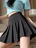 Плиссированная юбка в корейском стиле JK: Короткая, универсальная студенческая юбка с шортами безопасности, молнией и пуговицами.