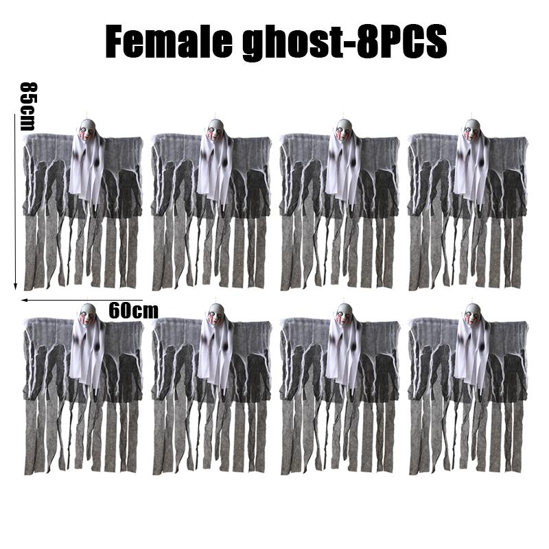 Halloween Hanging Ghost Skeletons Outdoor Decor Glow In the Dark Haunted House Props Scary Party Yard Decoration Supplies