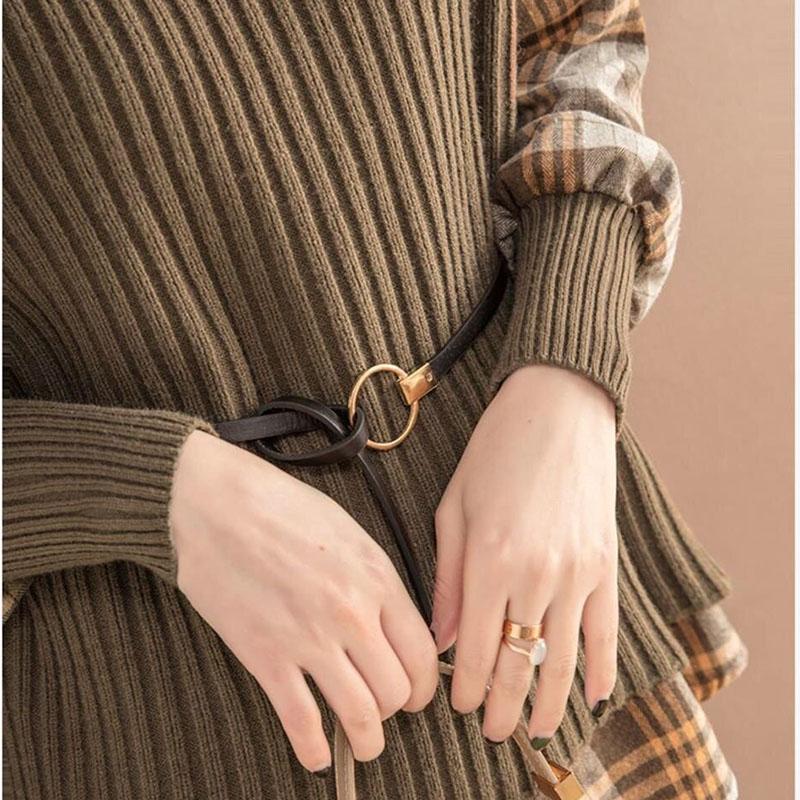 Клетчатая рубашка, вязаный жилет, комплект из двух предметов, женский весенне-осенний корейский вариант, тонкий