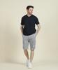 PANICALE Navy Johnny Collar Polo Shirt