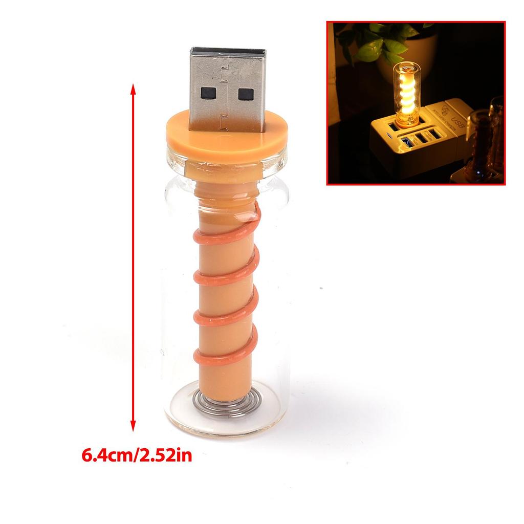 Автомобильная USB LED спиральная лампа с сенсорным диммированием 5В Ретро светодиодные лампы 1Вт Ночник Кемпинг Лампа накаливания Декоративное светодиодное освещение