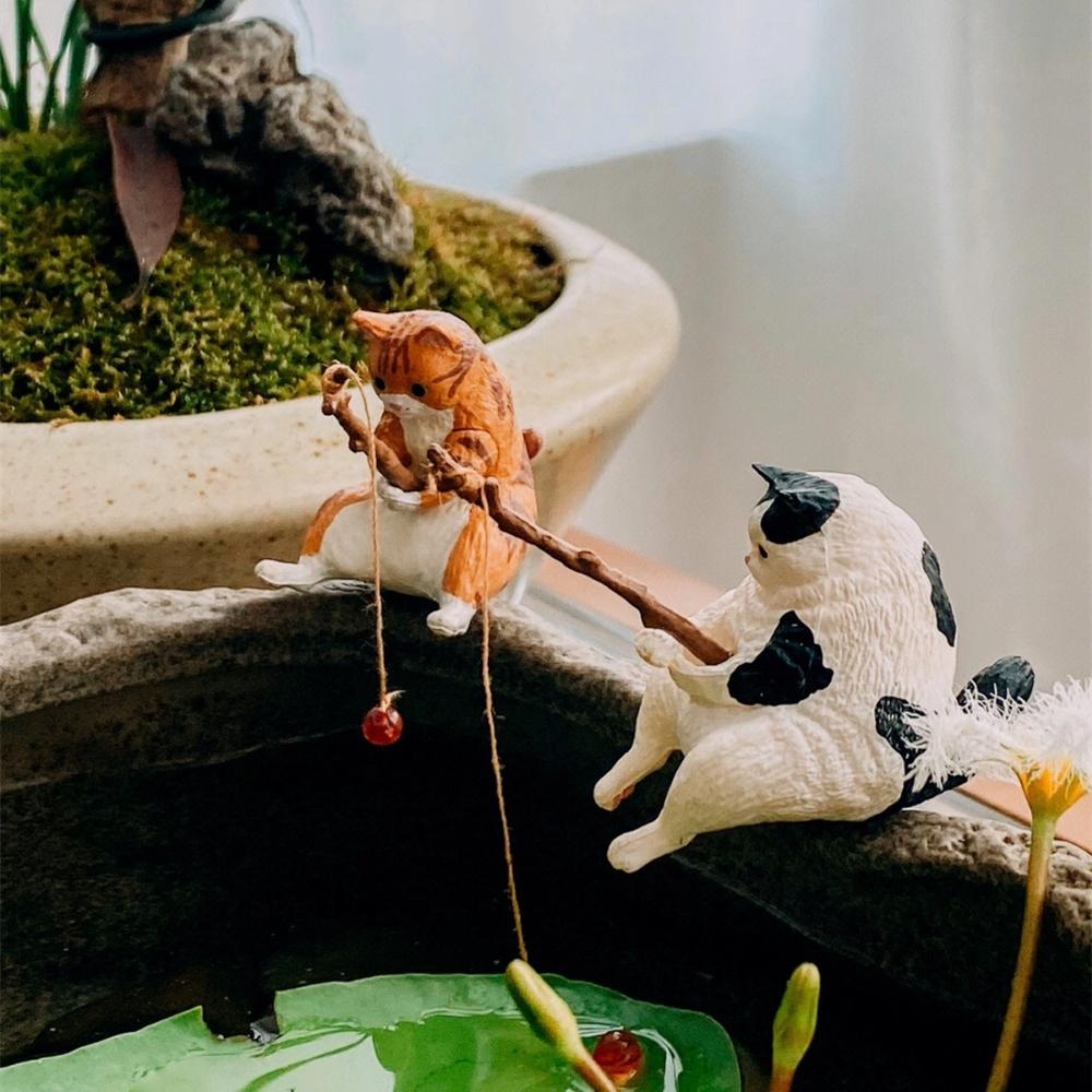 8 типов DIY Рыбалка Кошка украшения для аквариума ландшафтный дизайн креативные украшения дома аксессуары товары для домашних животных