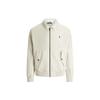 Polo Solid Color Pointed Collar Logo Embroidered Long Sleeve Jacket Men Jacket Ceramic-Gray MNPOOTW16021321-020
