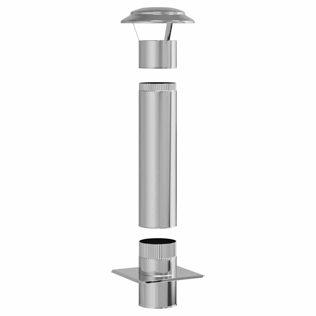 Fireplace Extension Silver 25 x 25 x 82 cm Stainless Steel