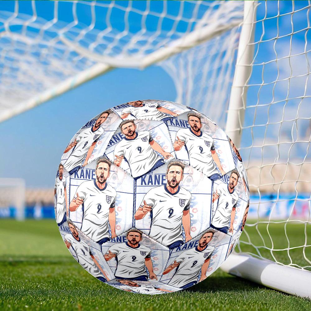 Harry Kane Celebration Soccer Ball Size 5 Soccer Ball, Machine-stitched, Soft and Comfortable, Suitable for Training and Matches Fan Gift
