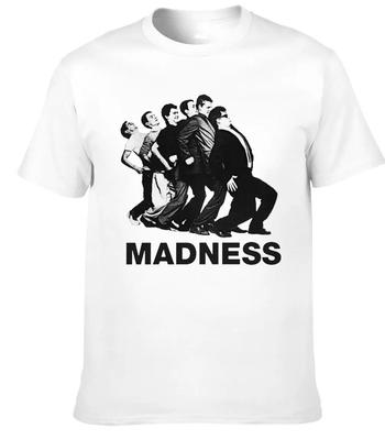 НОВЫЙ постер группы Madness белая футболка с коротким рукавом Все размеры 1T325 Унисекс футболка