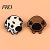 Stable Opening Brooch Pin, 3D Puppy Shape Lapel Metal Enamel Bright Color Dog Pin Technology Backpack Decorative Badge for Jackets Bags