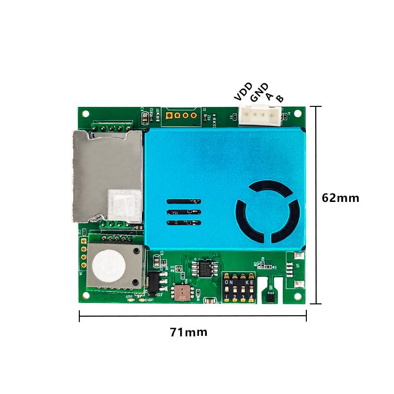 YYS 7-в-1 RS485 или UART Выход Модуль Датчика Качества Воздуха PM2.5 Датчик Пыли CO2 HCHO VOC Датчик Газов С Влажностью И Температурой
