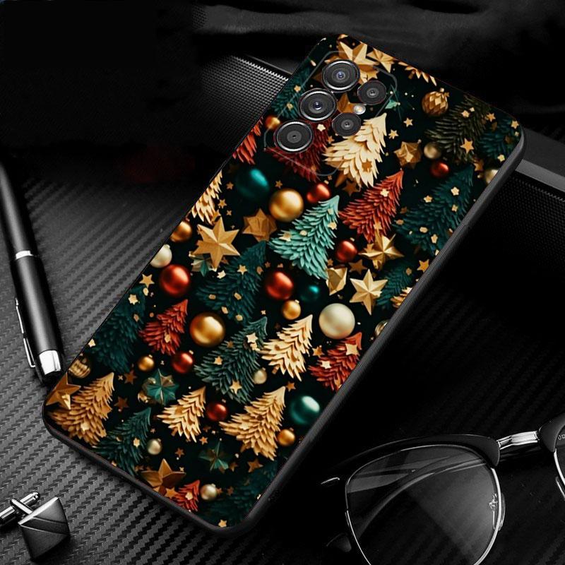 Merry Christmas Tree Phone Case For Samsung Galaxy S25 S24 S23 S22 S21 Ultra S24 S23 S22 S21 S25 Plus S24 S25 FE