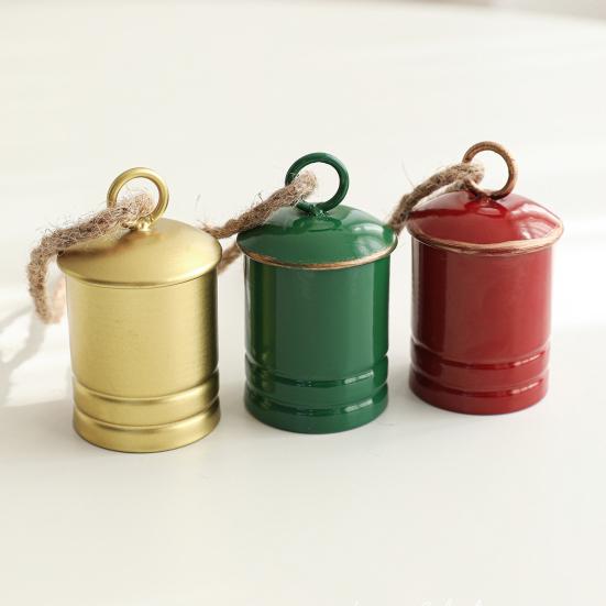 Деревенский Рождественский Колокольчик Коровы Винтажный Металлический Колокольчик с Джутовой Веревкой Ручной Работы Колокольчики Ветра Настенный Декор для Рождественской Новогодней Вечеринки