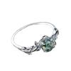Simple Green Moss Stone and Aquatic Agate Ring Niche Creative Fresh and Sweet Jewelry