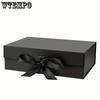 1pc Gift Box with Lid Treat Boxes with Ribbon Foldable Gift Wrap Box for Presents Weddings DIY Bridesmaid Proposal Boxes Jewelry Making Display