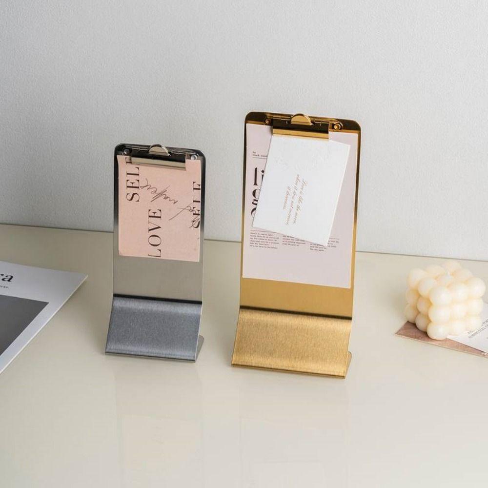 Metal Hard Plate Document Typing Paper Stand Vertical Design Receipt Holders Restaurant Use