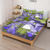 Cartoon Bedding Set Fitted Sheet The Simpsons Soft Microfiber Bed Linen for Kids Bedroom Home Decor