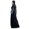 Halloween Costume Suit Witch Queen Dress Shawl Set Scary Death God Women Outfit Skull Printed Dark Style Dress for Halloween Party Stage Show
