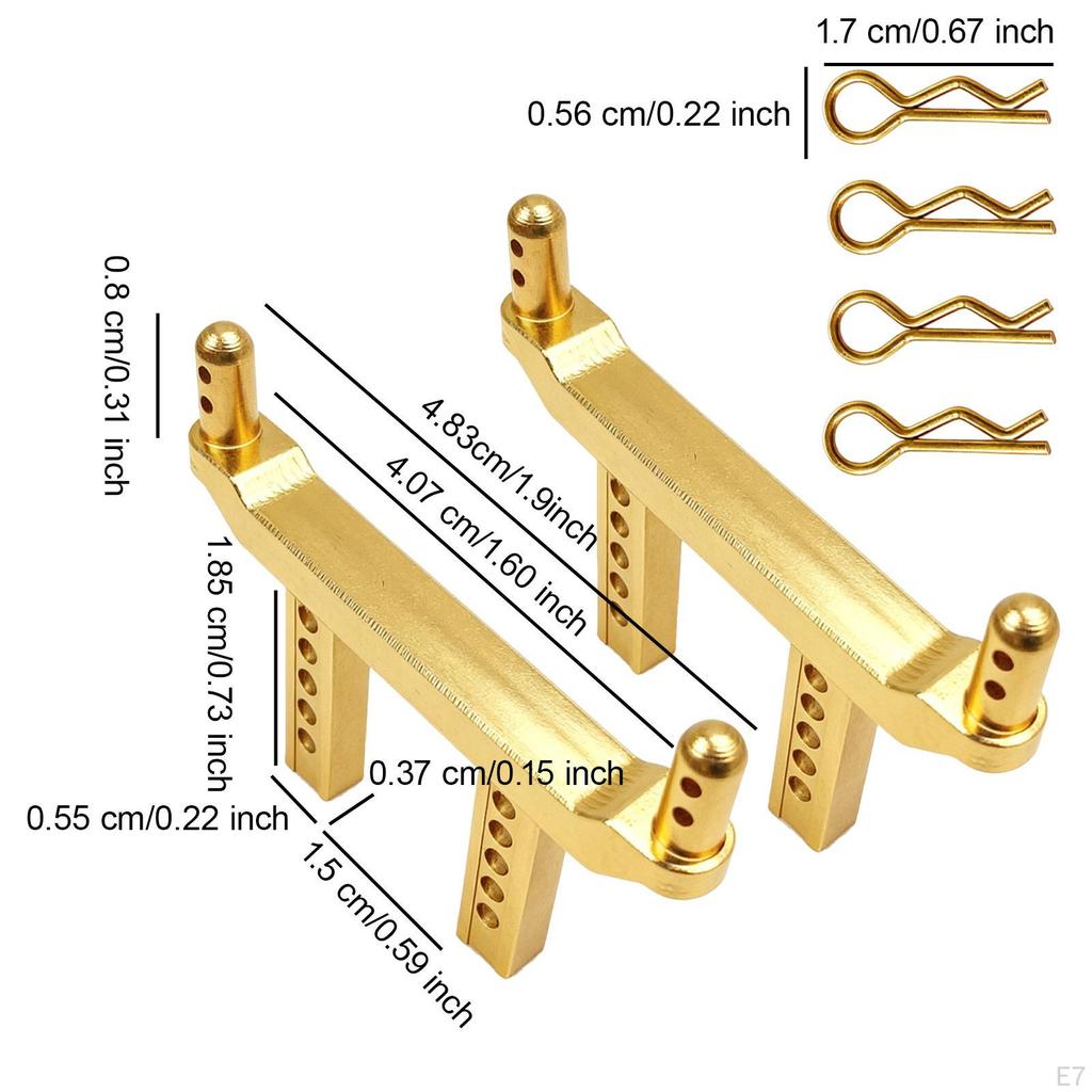 2 High-Performance Front And Rear Body Mounts for RC Car 16102 (1:16 Scale) - DIY Assembly Parts